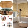 LXODOVZD Natural Bamboo Roller Shade for Outdoor view 4