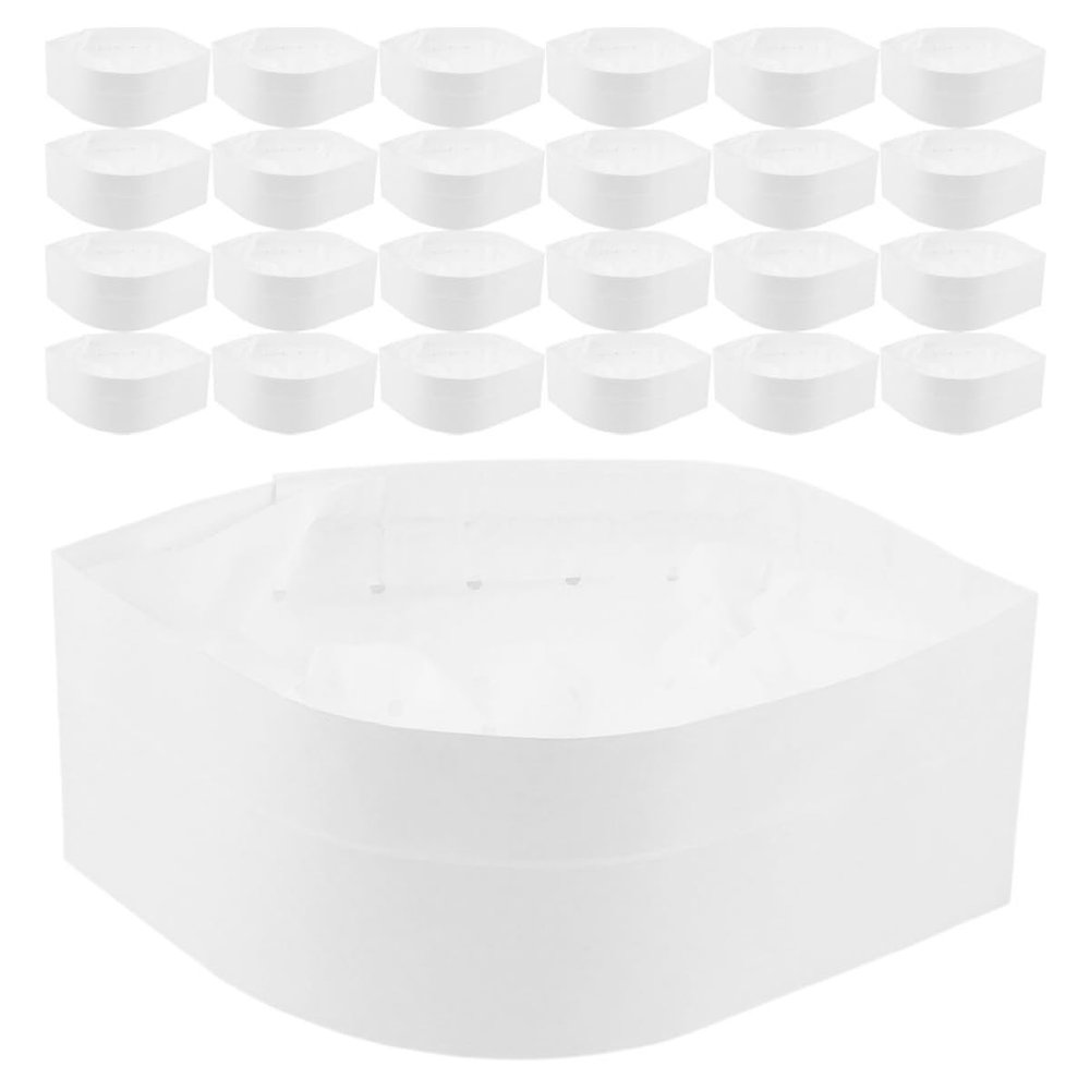 ASAKKURA 50 Disposable Chef Hats, White Paper, Retro Style