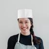 ASAKKURA 50 Disposable Chef Hats, White Paper, Retro Style view 3