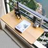 LYMGRZ Folding Wooden Side Table for Patio and Garden, Adjustable Height, Wall-Mounted, 60–120 cm Extendable view 1