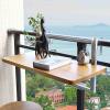 LYMGRZ Folding Wooden Side Table for Patio and Garden, Adjustable Height, Wall-Mounted, 60–120 cm Extendable view 3