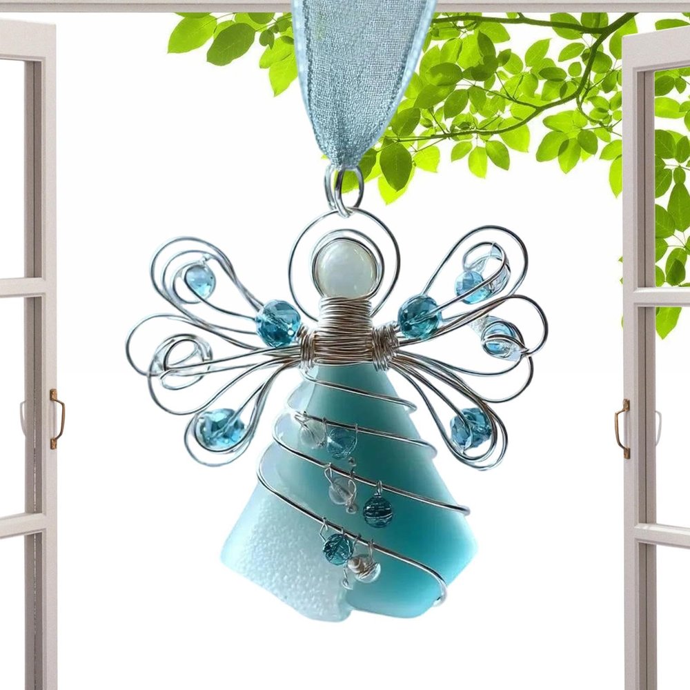 Sea Glass Angel Ornament
