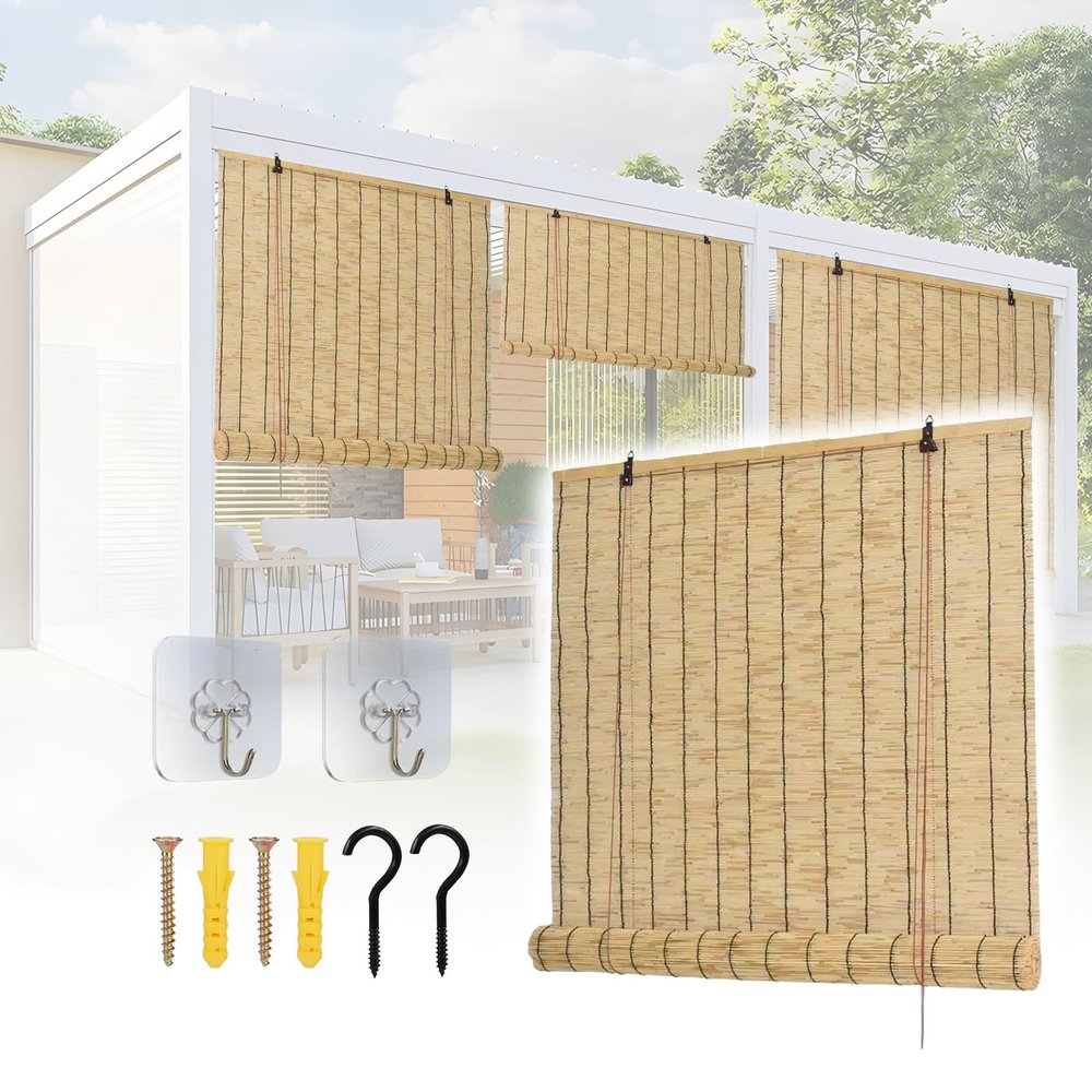 LXODOVZD Bamboo Roller Shade