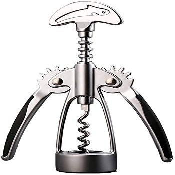 Wing Corkscrew with Bottle Opener and Stopper, Zinc Alloy, 18 x 7 cm, Multicolor