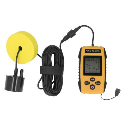 Jeanoko Portable Ultrasonic Fish Finder with LCD Display for Kayak and Offshore Fishing, 200 kHz Sonar Sensor Underwater Depth Finder for 45 Hours, ABS Detector