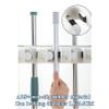 Mop and Broom Holder with Wheels, Space-Saving Storage Rack for Cleaning Tools and Garden Storage view 3