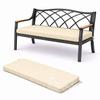 Generic Outdoor Bench Cushion 110 x 40 cm, 5 cm Thick, Off-White view 1