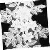 EXAOMBLE 1 Pair White Lace Flower Appliqués view 3