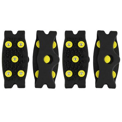 Adorainbow Non-Slip Shoe Covers with 5 Spikes, 2 Pairs, Black