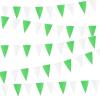 COMOOKA 20M Green and White Outdoor Pennant Banner, 40 Flags view 1