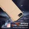 xinyunew Case for iPhone 7/8/SE 2020/SE 2022 with Card Slot + 2 Screen Protectors, Gold view 3