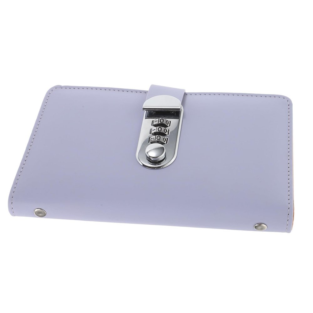 Purple Money-Saving Binder with Lock, Multifunctional Savings Book