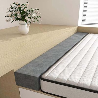 Soft Bed Gap Filler, Bed Wedge Pillow, Gray, Multiple Sizes (54 x 4 x 3 / 137 x 10 x 8 cm)