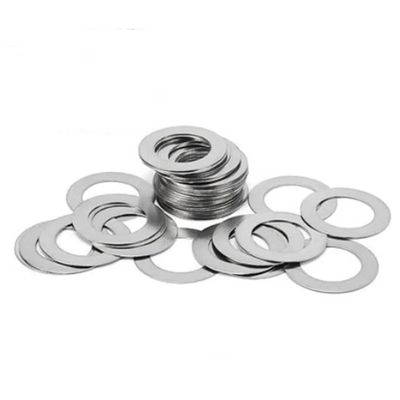 SUS304 Stainless Steel Flat Washers for Screws, 0.1 mm Thick, Silver, 8 × 16 mm, 50-Pack
