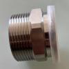 2-Piece Stainless Steel Flange to 2-Inch NPT Male Adapter for Vacuum Connections, Quick Installation, ISO-KF Compatible (KF50–1 1/4 in.) view 3