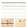 Nymora 40 Lace Stickers Brown - Decorative Paper Stickers for Scrapbooking & Journaling view 1