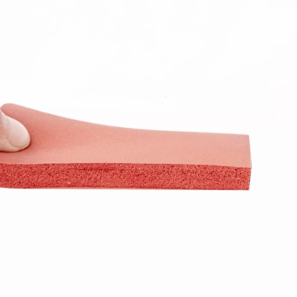 1-Piece Silicone Sponge Pad, Red, 200 x 200 x 3 mm