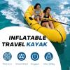 Lightweight PVC Packraft Inflatable 1/2-Person Kayak, Ultra-Compact & Quick-Inflating, for Fishing, Calm Waters and Bicycle Transport, with Carrying Bag (Orange) view 2