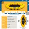 Lightweight PVC Packraft Inflatable 1/2-Person Kayak, Ultra-Compact & Quick-Inflating, for Fishing, Calm Waters and Bicycle Transport, with Carrying Bag (Orange) view 3