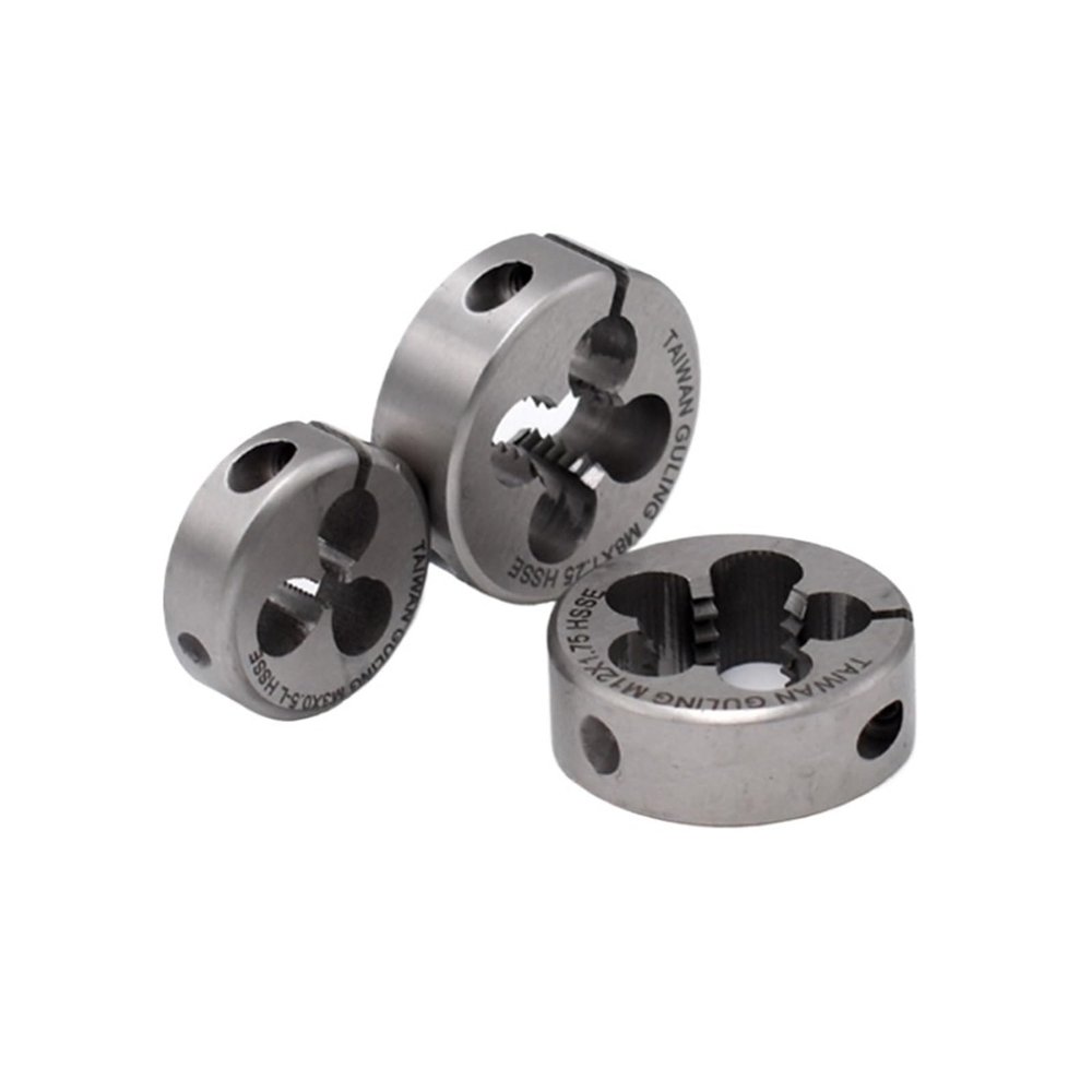 UNC Round Threading Die, Metric Thread Dies M1 to M20, 2-Pack (M22 x 2.5)