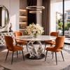 WOLTU Set of 4 Upholstered Dining Chairs with Cutout Backrest, Velvet view 2