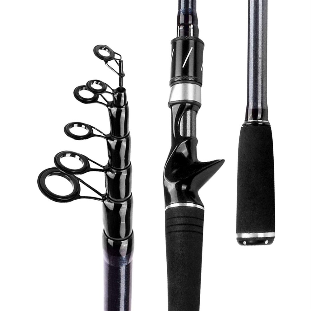 Durable Telescopic Fishing Rod, Carbon Fiber Casting/Spinning Travel Rod for Deep-Sea Fishing, 1.8 m, 2.1 m, 4 m, 0.7 m, 3.0 m (Casting Rod, 2.7 m)