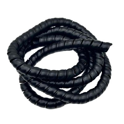Thalawirefix 2 m Flexible Spiral Cable Sleeve, 8–18 mm Inner Diameter, Black, ID 8 mm