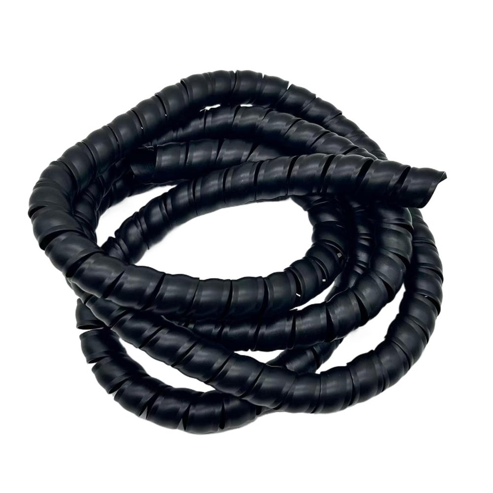 Thalawirefix 2 m Flexible Spiral Cable Sleeve, 8–18 mm Inner Diameter, Black, ID 8 mm