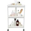 Space-Saving Mobile Corner Shelf with Casters view 1