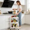 Space-Saving Mobile Corner Shelf with Casters view 2