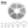 SULIKJHUI 690 Pcs Silver Mini Key Rings view 2