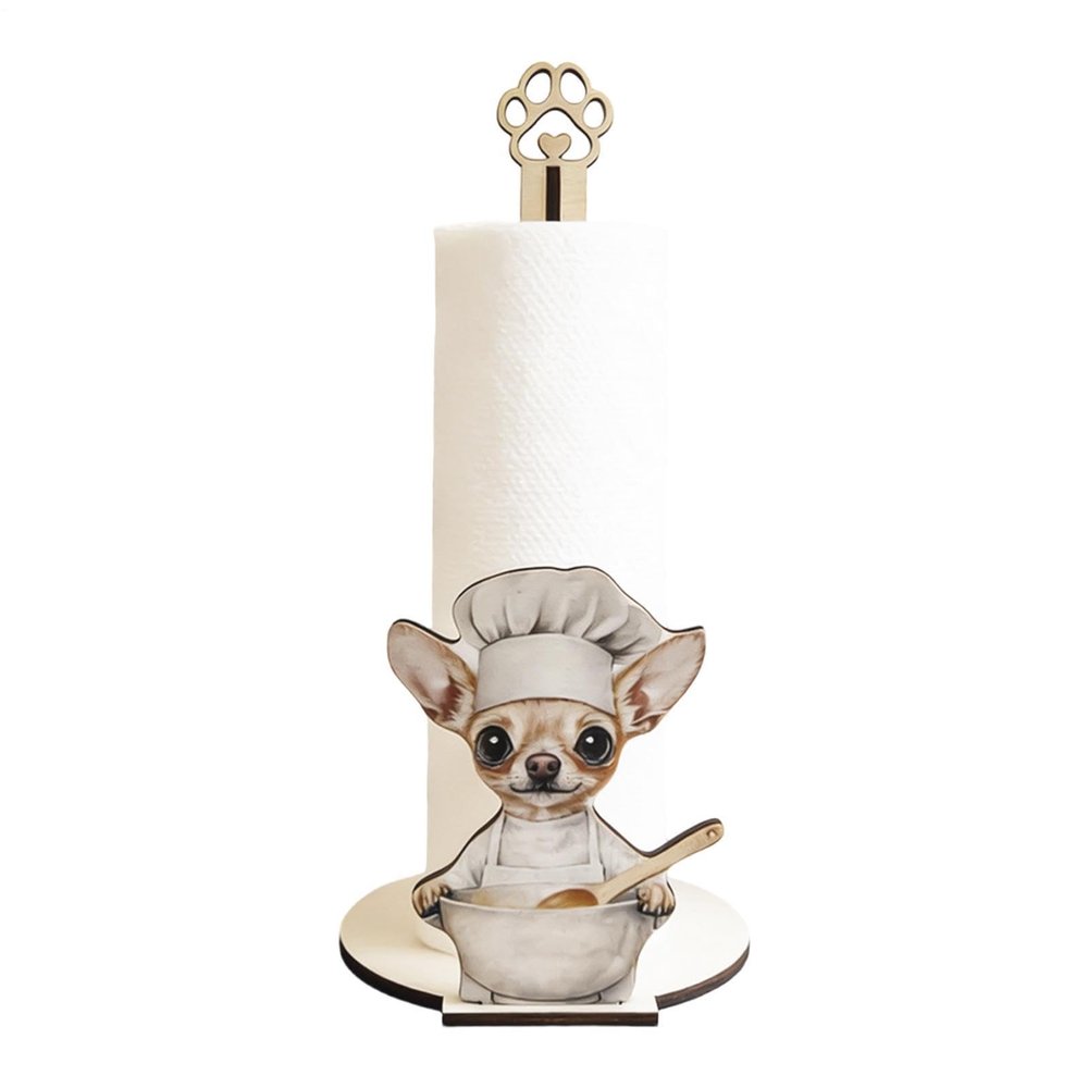 Standing Toilet Paper Holder - Cute Cat & Dog Design