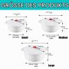 AXVRAV 3-Piece Microwave Container Set with Lids, 900/1600/2400 mL view 2