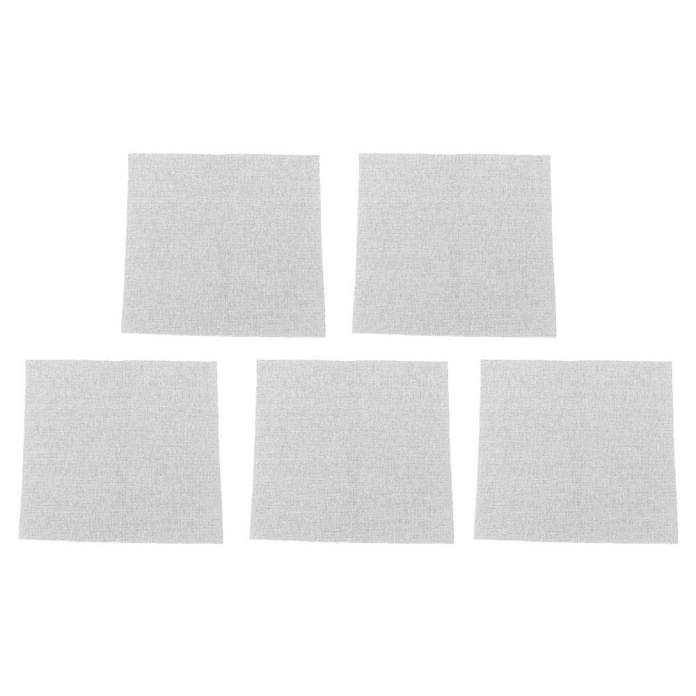 Haofy 5-Pack Aida Fabric, White, 22 Count, 15 x 15 cm