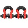 FILFEEL 2-Pack 3/4-Inch D-Shackles with 7/8-Inch Pins and Washers, 5,952-lb Breaking Strength, Pink view 1