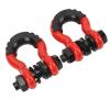 FILFEEL 2-Pack 3/4-Inch D-Shackles with 7/8-Inch Pins and Washers, 5,952-lb Breaking Strength, Pink view 2