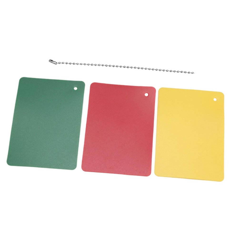 Wenoup Referee Penalty Cards with Metal Chain, 9 x 6.5 cm