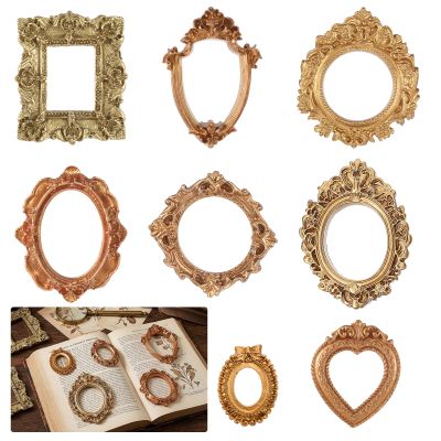 Ouligay 8-Pack Mini Gold Vintage Picture Frames
