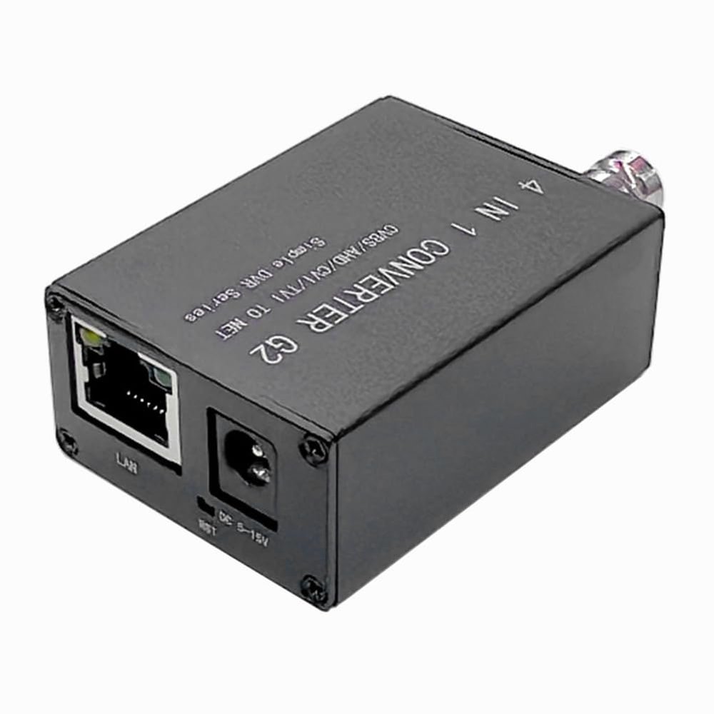 Buhdjfnke Fr CCTV-Compatible CVBS/1080P AHD/TVI/CVI to Network Converter, BNC Input, RJ45 Output, H.265 RTSP Single-Channel Video Recorder