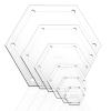 6-Piece Hexagon Quilting Acrylic Template Set view 1