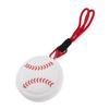 Small White Silicone Pouch with Baseball Keychain for Athletes view 1