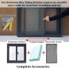 Black Aluminum Alloy Sliding Window with Tempered Glass, 78 x 98 cm view 2
