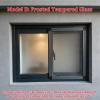 Black Aluminum Alloy Sliding Window with Tempered Glass, 78 x 98 cm view 3