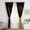 Gold-Toned Silhouette Blackout Curtains, Female Silhouette Bedroom Panels, Modern Portrait Design, 117 x 138 cm, 2 Panels view 3