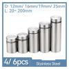 Stainless Steel Glass Sign Standoff Screws, Various Sizes, 40/60 Pieces (D12 x 25 mm, 60 pcs) view 3