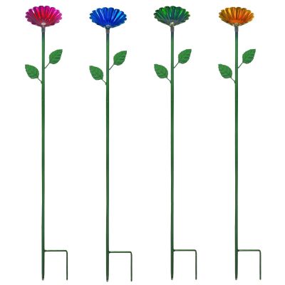 4-Piece Flower-Shaped Butterfly Bath and Feeder Bowl for the Garden
