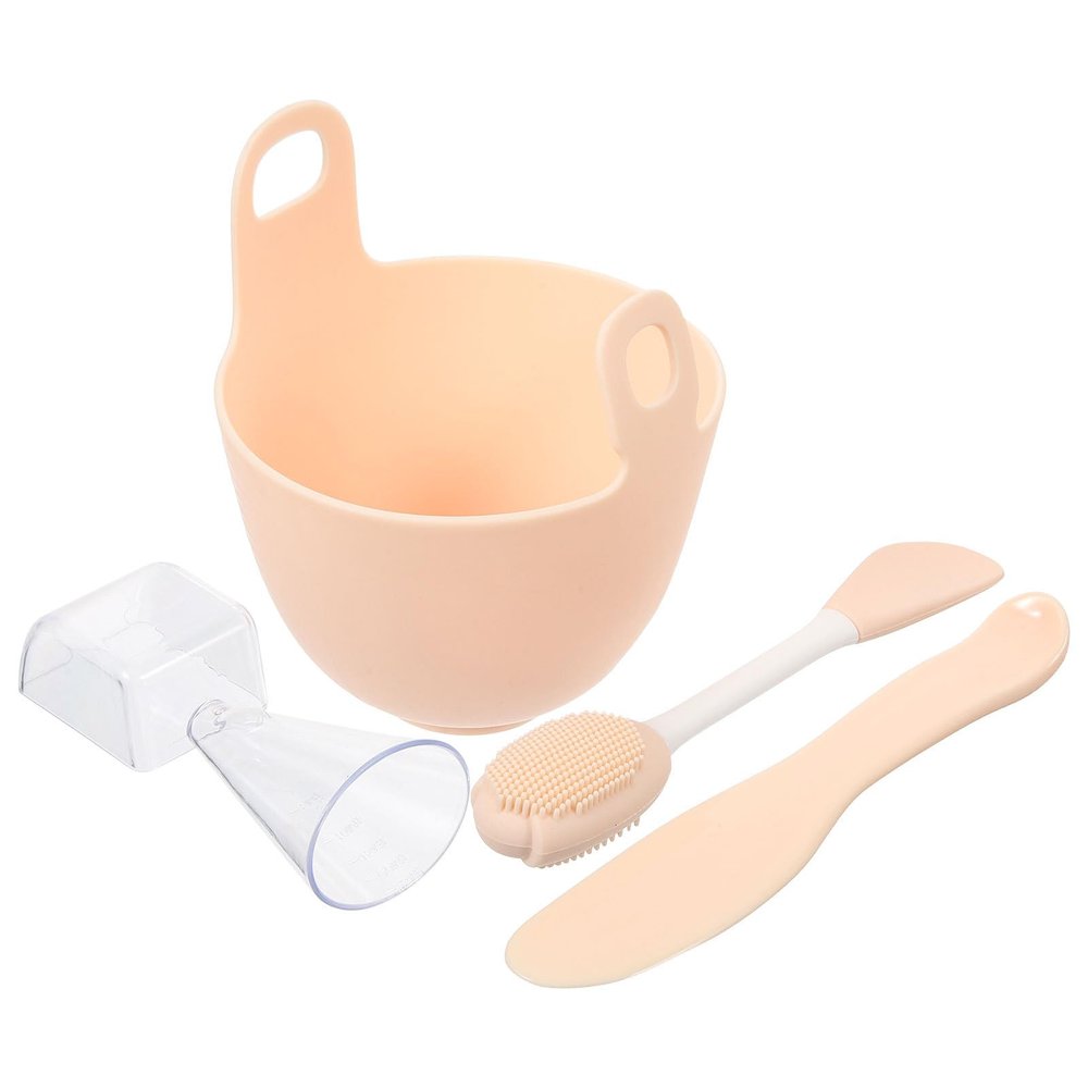 POPETPOP Silicone Mixing Bowl with Spatula and Brush for DIY Facial Masks