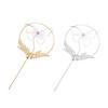 MAGICLULU Creative Round Birthday Cake Topper - 2 Pieces view 1
