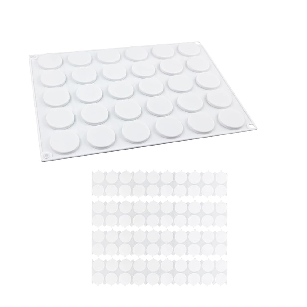 Buhdjfnke Wax Seal Stickers, 100-Pack, Double-Sided Adhesive Tape, Silicone Mat and Wax Seal Mold Kit