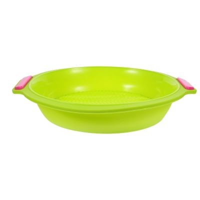 POPETPOP 9-Inch Round Silicone Cake Pan, Two-Tone, Heat-Resistant
